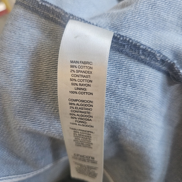 Chico's Denim and Silver Sequin Jacket - Picture 4 of 4